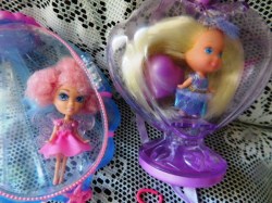 2 purple pink kiddles a